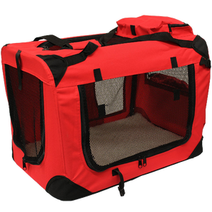 Mool Lightweight Fabric Pet Carrier Crate With Fleece Mat And Food Bag