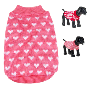 Silvercell Pets Puppy Dogs Clothes Jacket Little Heart Knit Sweater Coat